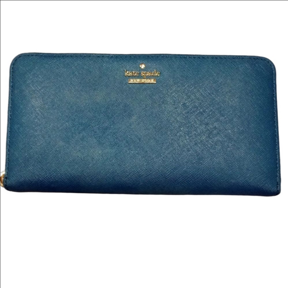 kate spade Handbags - Kate Spade Blue Continental Wallet